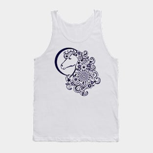 Floral Mandala Unicorn Tank Top